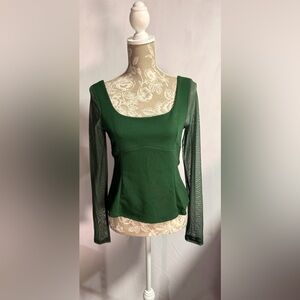 Moa Moa Forest Green Long Sleeve Top